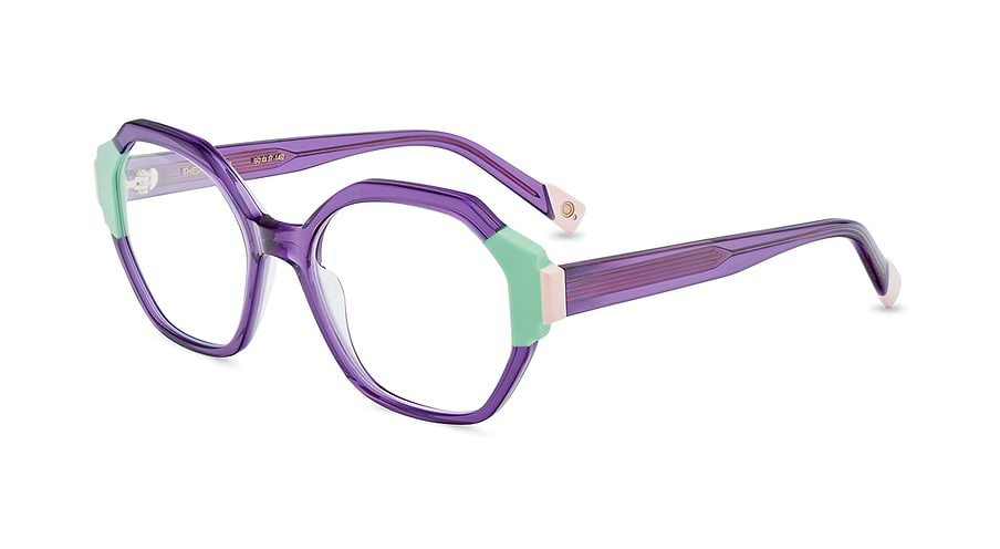 Das Bild zeigt die Korrektionsbrille THEIA PUGR von der Marke Etnia Barcelona in lila